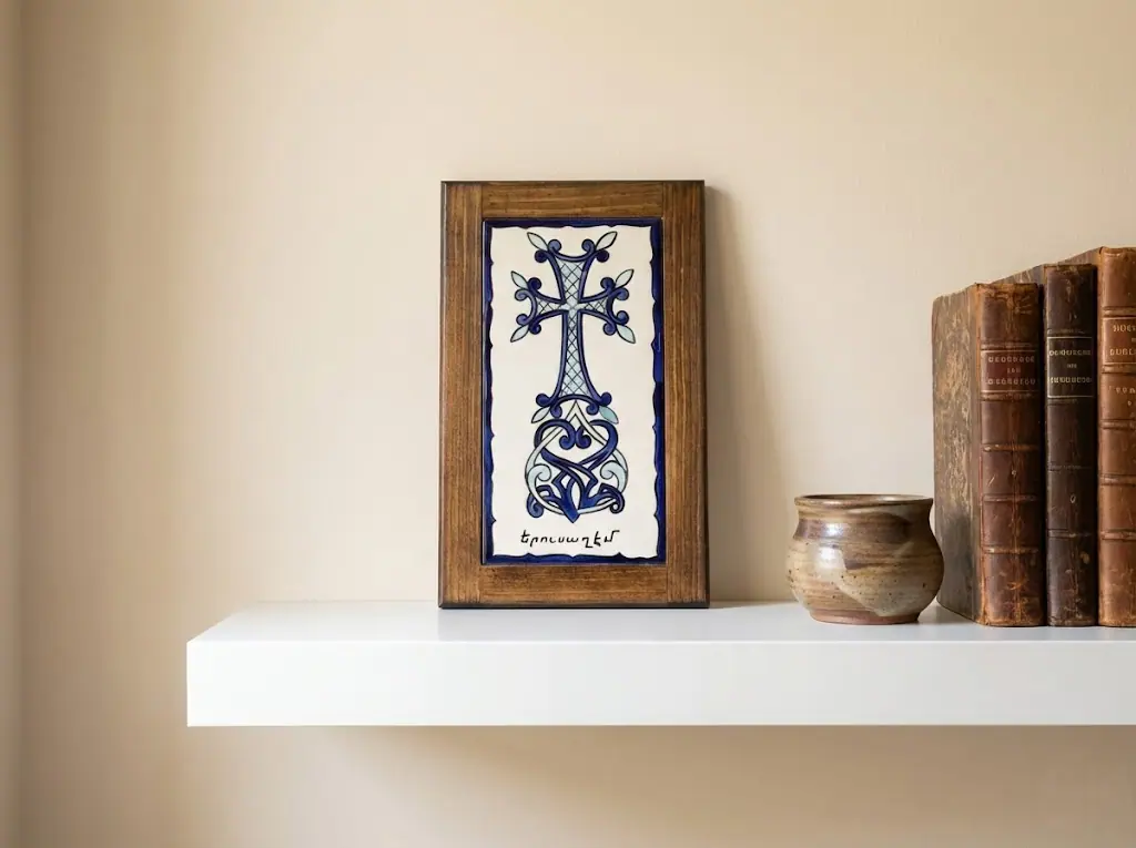 Armenian Blessed Cross – Hand-Painted with Jerusalem