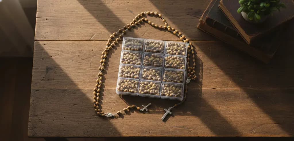 12 High-Quality Rosaries from Jerusalem – Made of Olive Wood